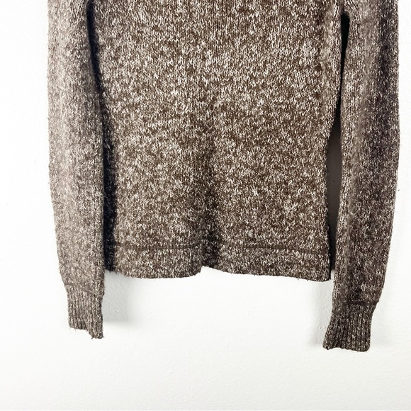 PRANA Brown Marled Long Sleeves V-Neck Knit Cabin Sweater, Size Medium - Picture 4 of 8